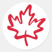 Canada Maple Leaf Patriotic Free niet te koop Ronde Sticker (Voorkant)