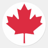 Canada Maple Leaf Patriotic Free niet te koop Ronde Sticker (Voorkant)