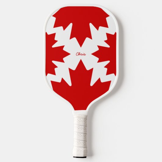 Canada Maple Leaf Pattern Pickleball Paddle (Achterkant)