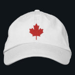 Canada Maple Leaf Pet<br><div class="desc">Canada Maple Leaf in rood geborduurd op dit schattige pet voor Canada dag of een andere dag voor de Canadezen.</div>