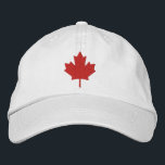 Canada Maple Leaf Pet<br><div class="desc">Canada Maple Leaf in rood geborduurd op dit schattige pet voor Canada dag of een andere dag voor de Canadezen.</div>