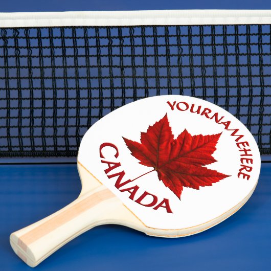 Canada Maple Leaf Ping Pong Paddles Personalized Tafeltennisbatje (Insitu)