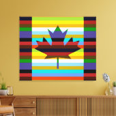 Canada Maple Leaf Pop Art Canvas Afdruk (Insitu (Woonkamer))