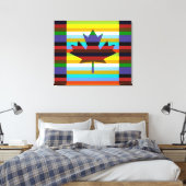 Canada Maple Leaf Pop Art Canvas Afdruk (Insitu (Slaapkamer))