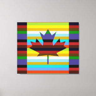 Canada Maple Leaf Pop Art Canvas Afdruk