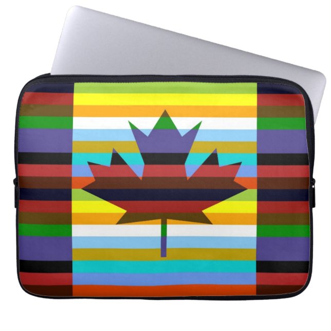 Canada Maple Leaf Pop Art Laptop Sleeve (Voorkant)