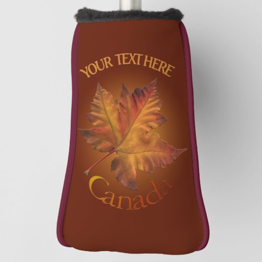 Canada Maple Leaf Putter Driver Hoesje Golfheadcover (Draai 90)