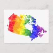 Canada Maple Leaf Rainbow Pride briefkaart (Voorkant)
