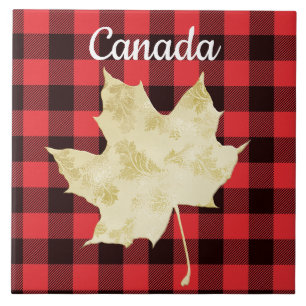 Canada Maple Leaf Red Pset Tegeltje