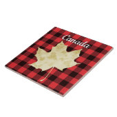 Canada Maple Leaf Red Pset Tegeltje (Zijkant)