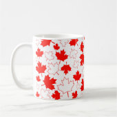 Canada Maple Leaf Red White Random Patroon Koffiemok (Links)