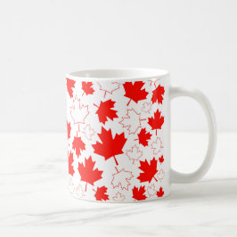Canada Maple Leaf Red White Random Patroon Koffiemok