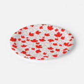 Canada Maple Leaf Red White Random Patroon Papieren Bordje (Gekanteld)