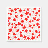 Canada Maple Leaf Red White Random Patroon Servet (Voorkant)