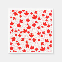 Canada Maple Leaf Red White Random Patroon