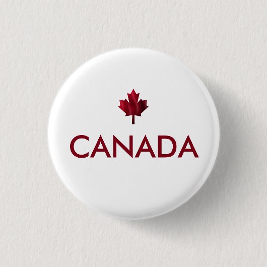 Canada Maple Leaf Ronde Button 3,2 Cm (Voorkant)