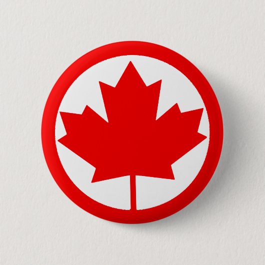 Canada Maple Leaf Ronde Button 5,7 Cm (Voorkant)