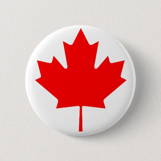 Canada Maple Leaf Ronde Button 5,7 Cm (Voorkant)