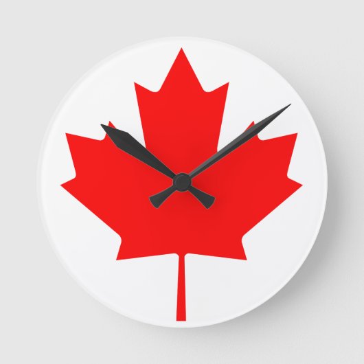Canada Maple Leaf Ronde Klok (Voorkant)
