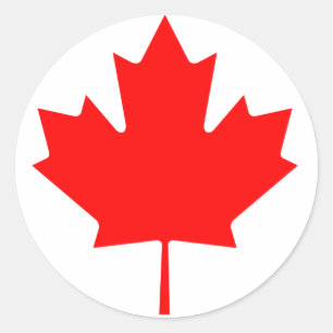Canada Maple Leaf Ronde Sticker