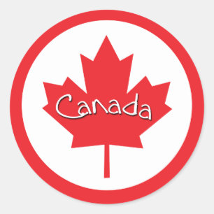 Canada Maple Leaf Ronde Sticker