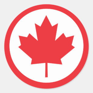 Canada Maple Leaf Ronde Sticker