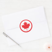 Canada Maple Leaf Ronde Sticker (Envelop)
