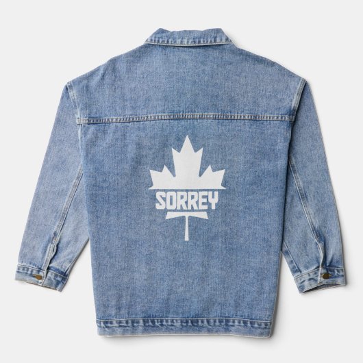 Canada Maple Leaf Sorrey Canadese vlag 1 Denim Jacket (Achterkant)