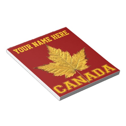 Canada Maple Leaf Souvenir Canada Varsity Notepad Notitieblok (Schuin)