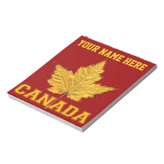 Canada Maple Leaf Souvenir Canada Varsity Notepad Notitieblok (Linkerzijde)