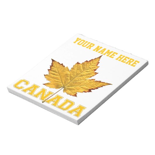 Canada Maple Leaf Souvenir Canada Varsity Notepad Notitieblok (Linkerzijde)
