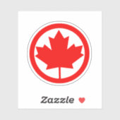 Canada Maple Leaf Sticker (Vel)