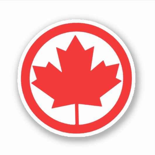 Canada Maple Leaf Sticker (Voorkant)