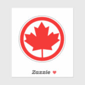 Canada Maple Leaf Sticker (Vel)