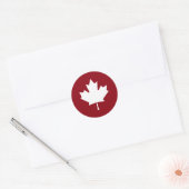 Canada Maple Leaf Sticker - omgekeerde kleuren (Envelop)