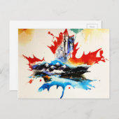  Canada Maple Leaf Travel Love Waterverf Briefkaart (Voorkant / Achterkant)