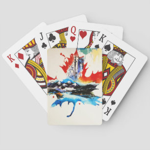  Canada Maple Leaf Travel Love Waterverf Pokerkaarten