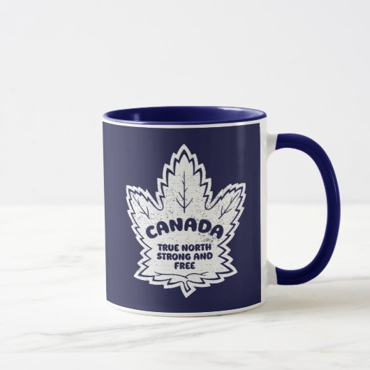 Canada Maple Leaf True North Sterk en vrij Mok (Rechts)