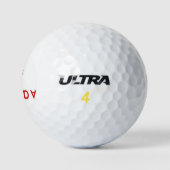 Canada Maple Leaf Upside Down Lettering Color Golfballen (Logo)