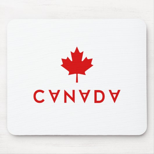 Canada Maple Leaf Upside Down Lettering Color Muismat (Voorkant)
