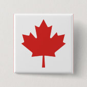 Canada Maple Leaf Vierkante Button 5,1 Cm (Voorkant)