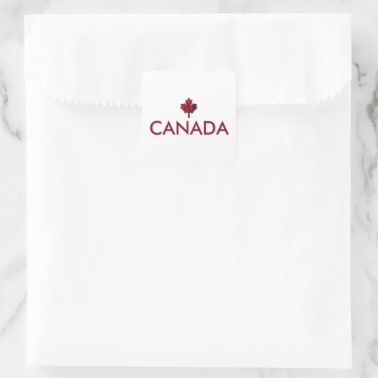 Canada Maple Leaf Vierkante Sticker (Tas)