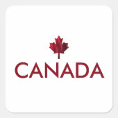 Canada Maple Leaf Vierkante Sticker (Voorkant)