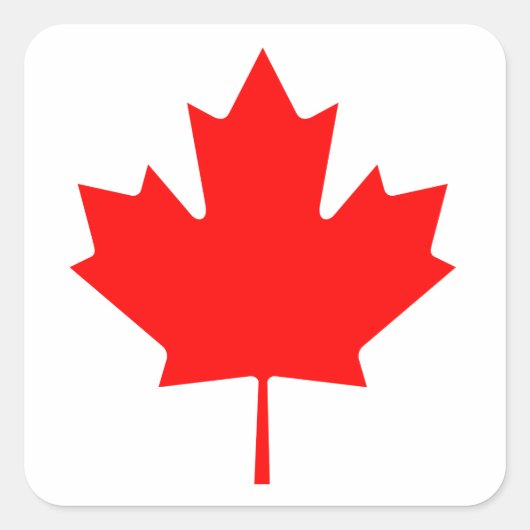 Canada Maple Leaf Vierkante Sticker (Voorkant)