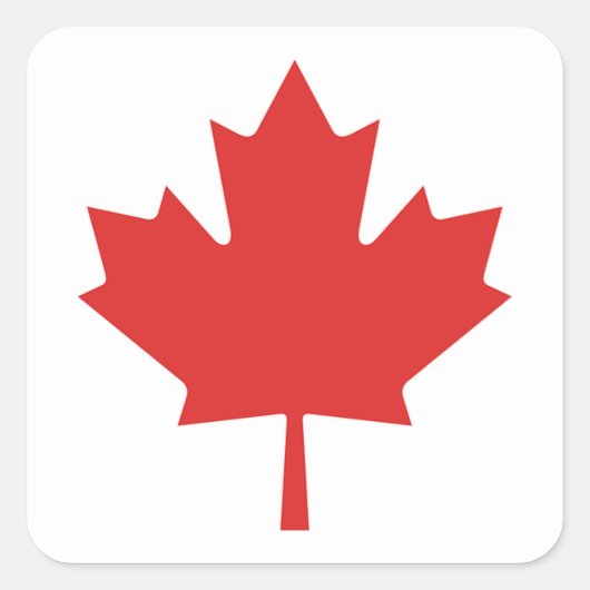 Canada Maple Leaf Vierkante Sticker (Voorkant)