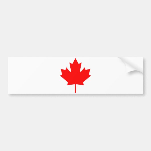 Canada Maple Leaf Vinyl Decal Stickers, Vinyl Deca Bumpersticker (Voorkant)