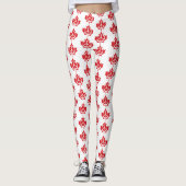 Canada Maple Leaf Vredessymbool Patriottisch vrij Leggings (Voorkant)