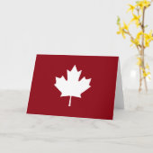 Canada Maple Leaf Wenskaart - Blank Inside Kaart (Gele Bloem)