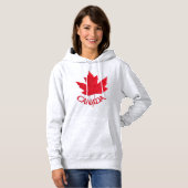 Canada Maple Leaf Women's Hoodie Hooded Shirt (Voorkant volledig)