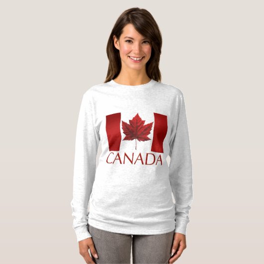 Canada Maple Leaf Women's Long Meve Shirt (Voorkant volledig)